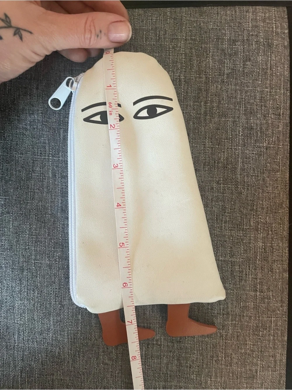White Eye Graphic Zip Pouch